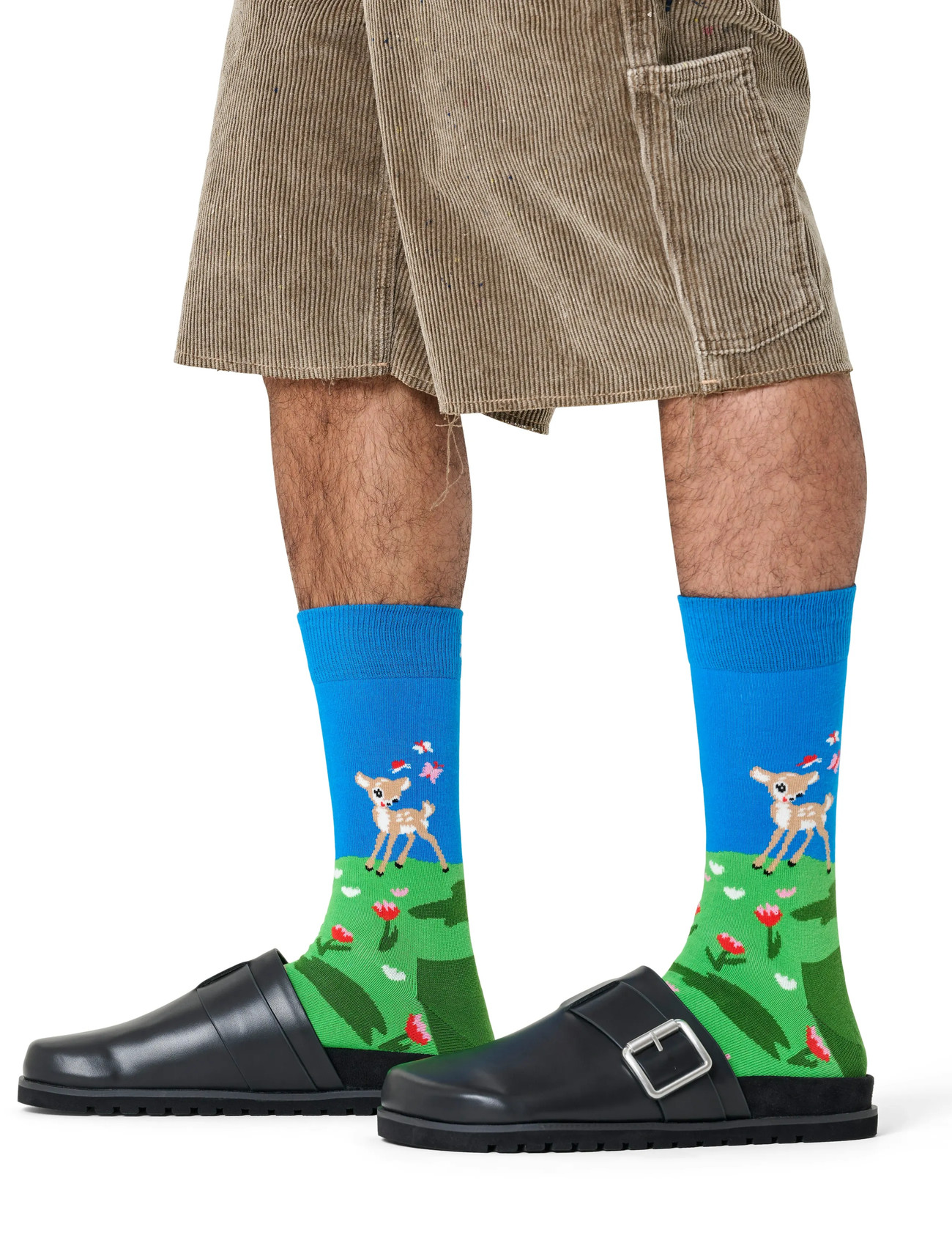 Happy Socks Deer Sock, 36-40, Green, Sokker > Almindelige Sokker, Dame