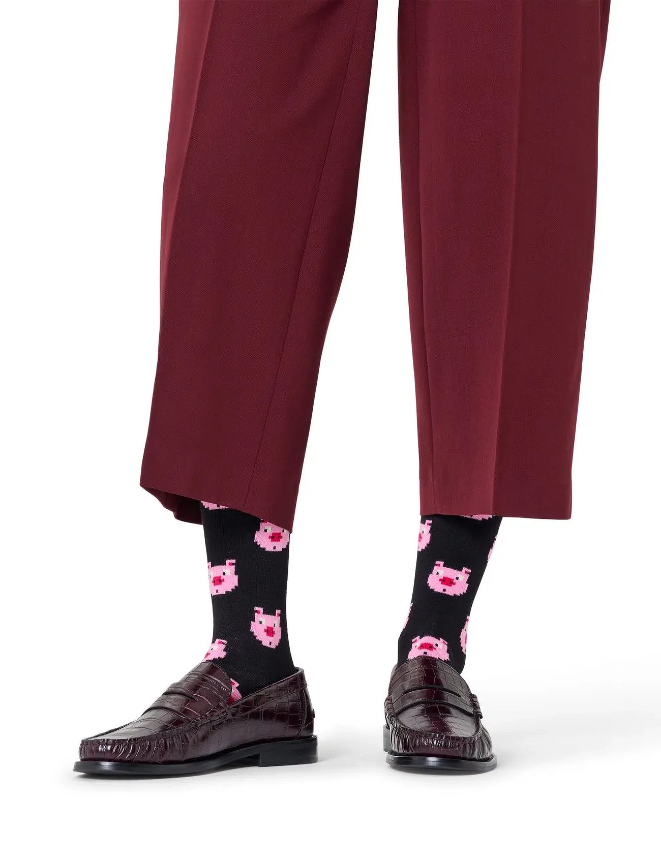 Happy Socks Pig Sock, 41-46, Black, Sokker > Almindelige Sokker, Dame