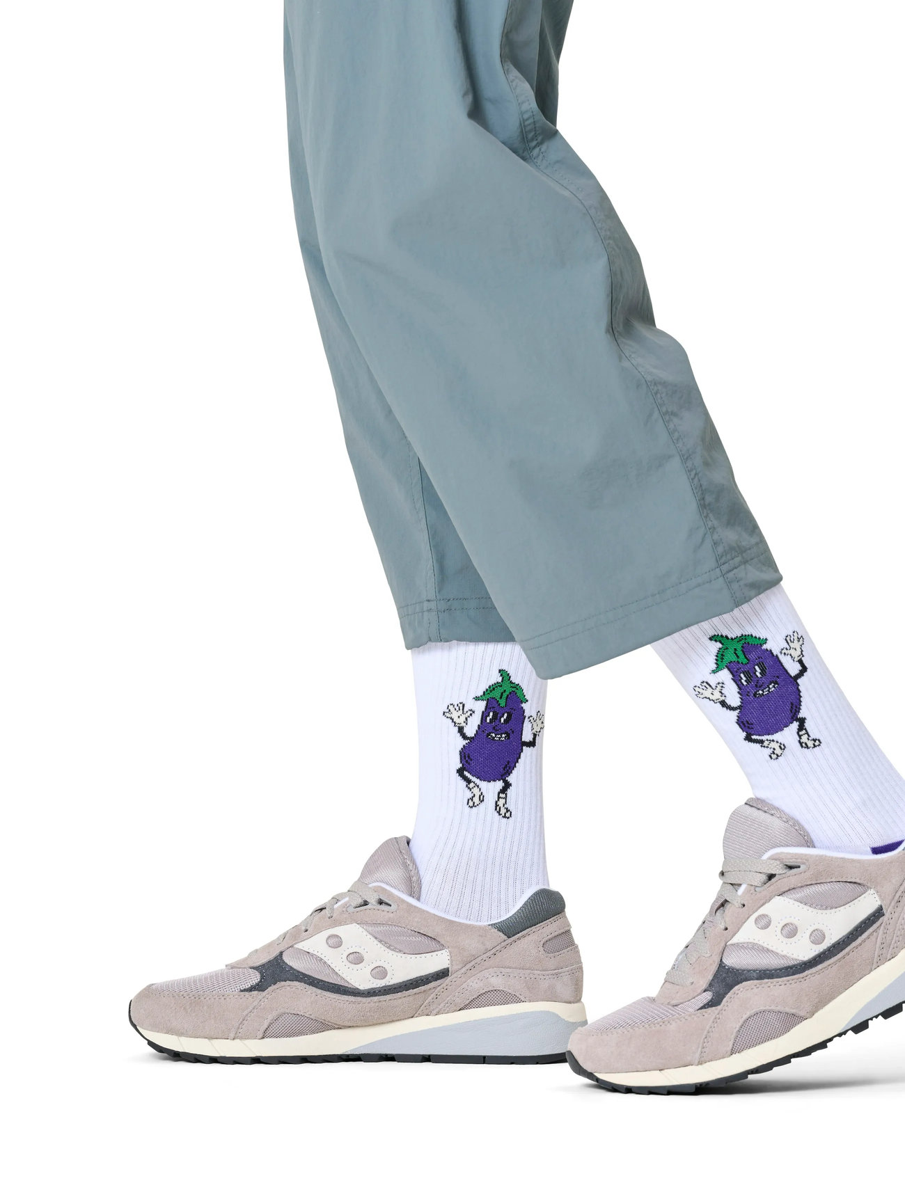 Happy Socks Aubergine Sneaker Sock, 36-40, White, Sokker > Almindelige Sokker, Dame