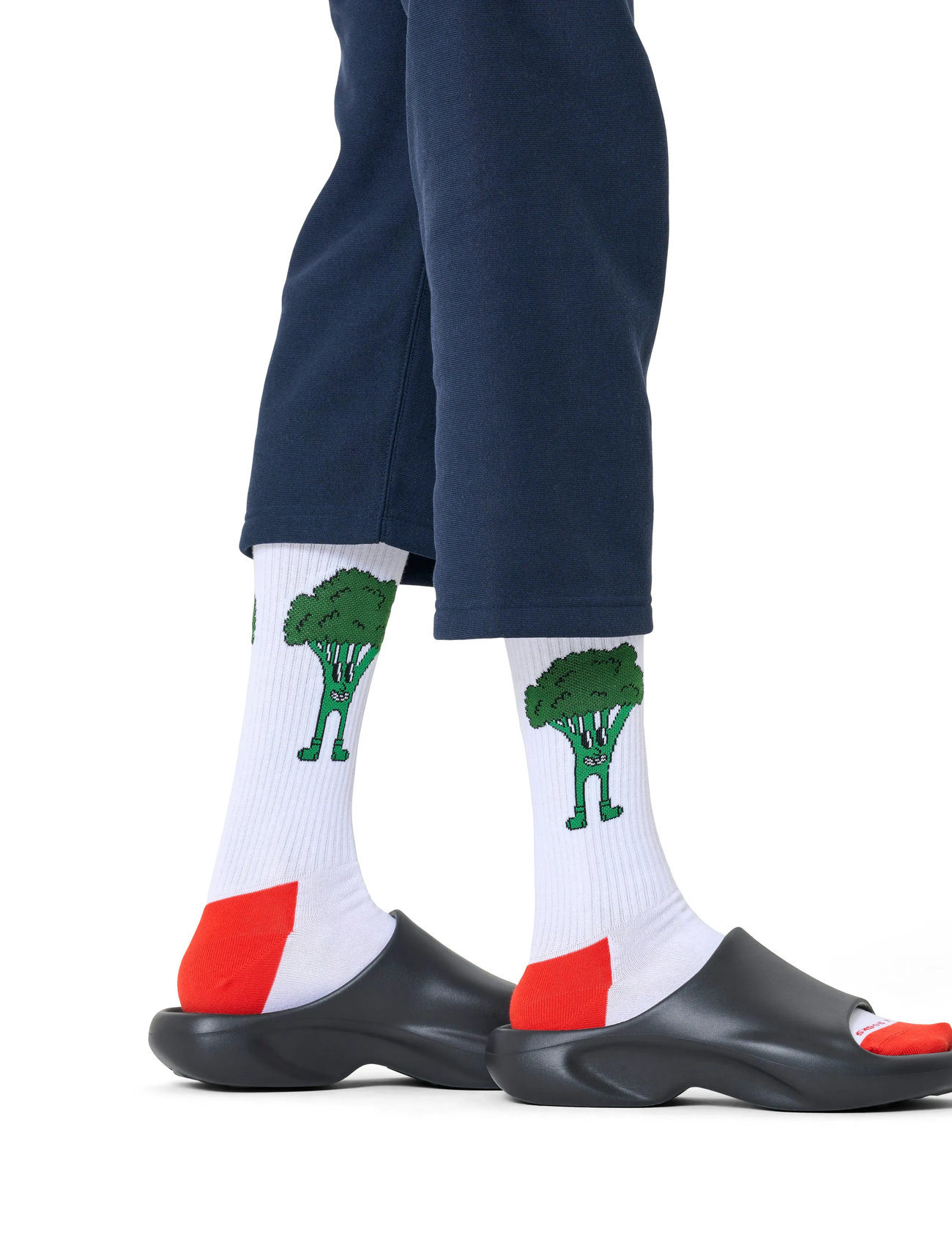 Happy Socks Broccoli Sneaker Sock, 36-40, White, Sokker > Almindelige Sokker, Dame