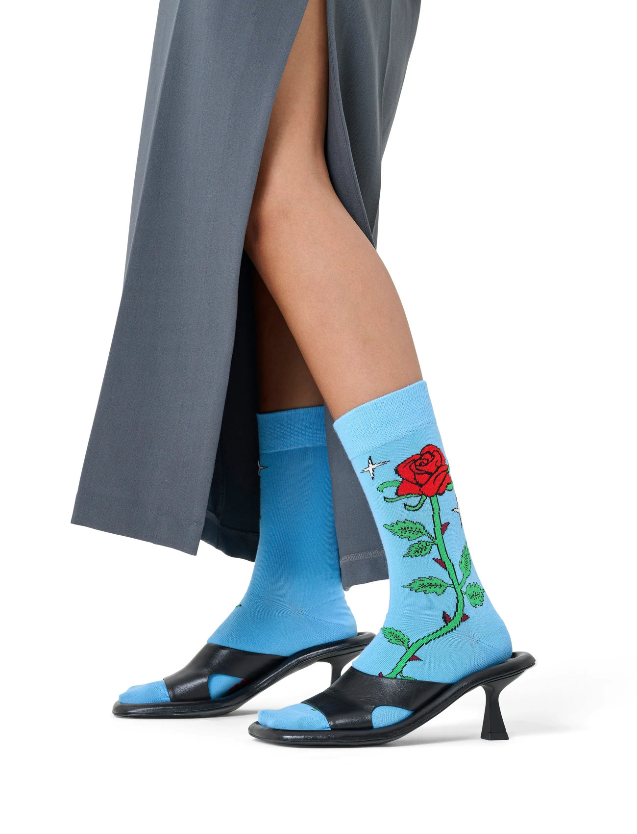 Happy Socks Rose Sock, 41-46, Blue, Sokker > Almindelige Sokker, Dame