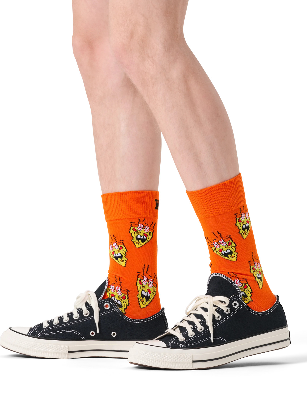 Happy Socks Smelly Pizza Sock, 41-46, Orange, Sokker > Almindelige Sokker, Herre