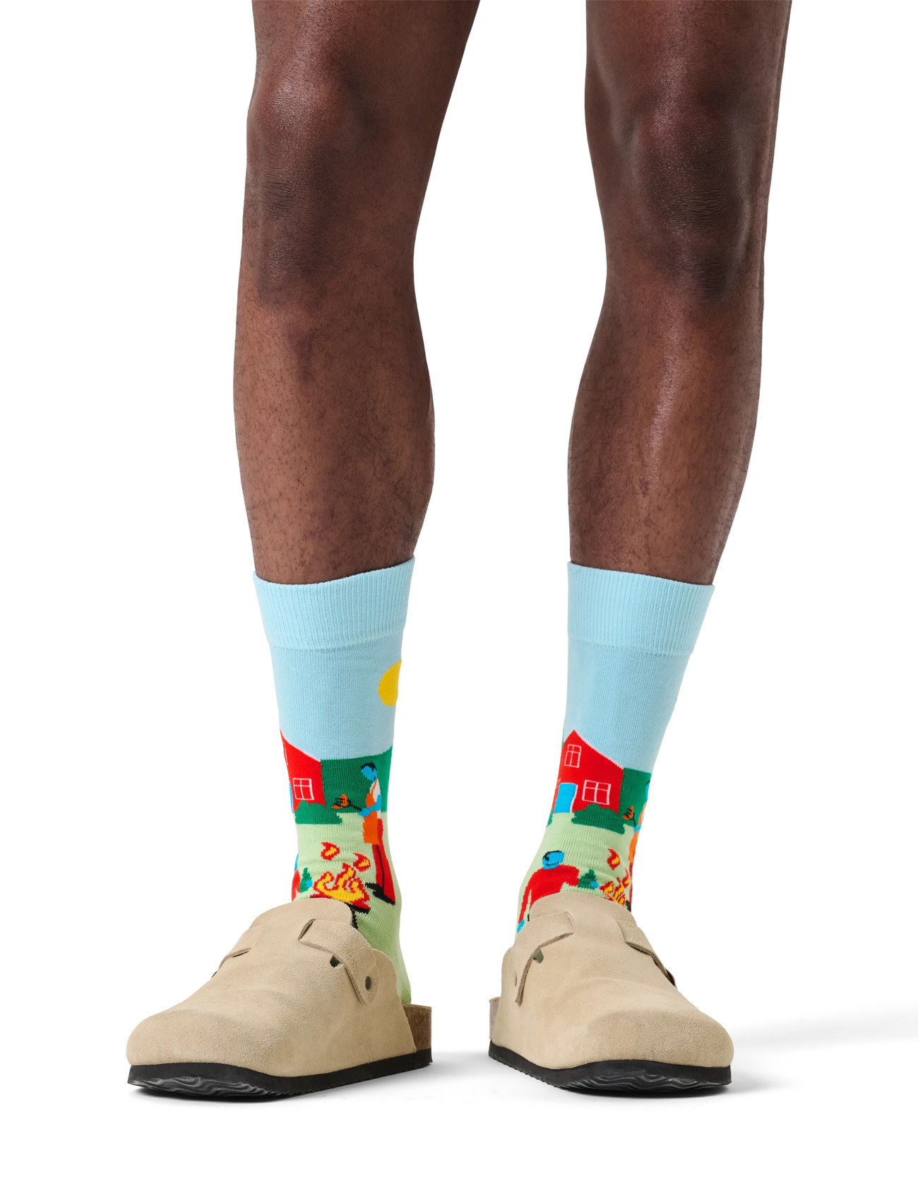 Happy Socks Bbq Sock, 41-46, Green, Sokker > Almindelige Sokker, Herre