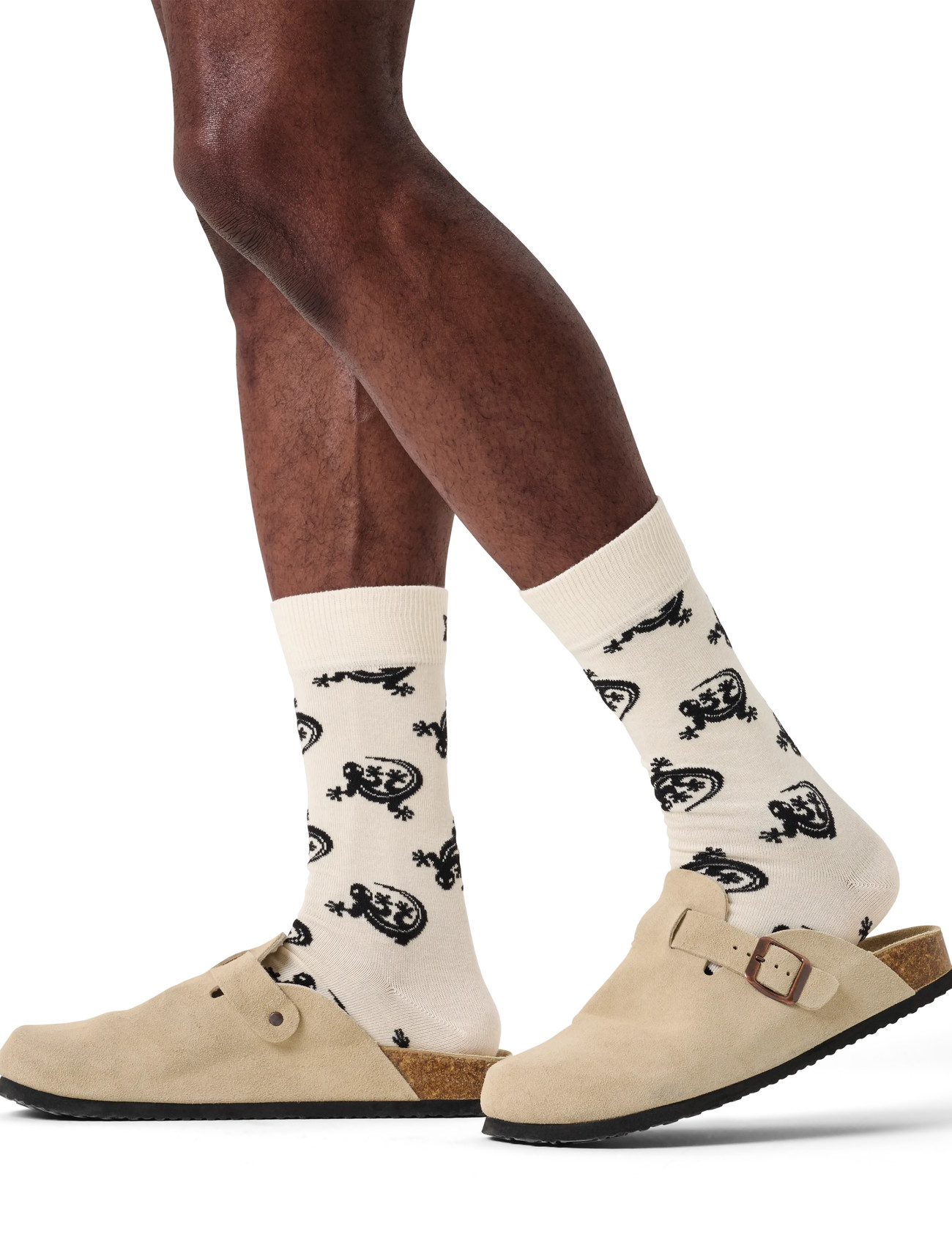 Happy Socks Lizard Sock, 36-40, White, Sokker > Almindelige Sokker, Herre