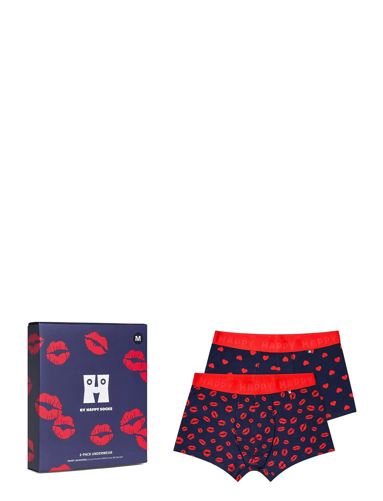 HAPPY Socken 2-Pack Love Kurz Boxershorts Gift Set Navy - S - Herren