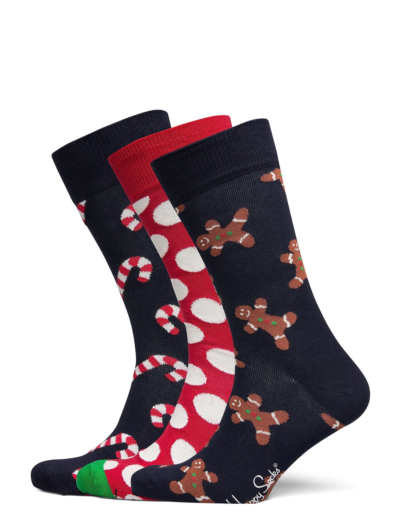 Gingerbread Gift Box 3-Pack Underwear Socks Regular Socks Monivärinen/Kuvioitu Happy Socks