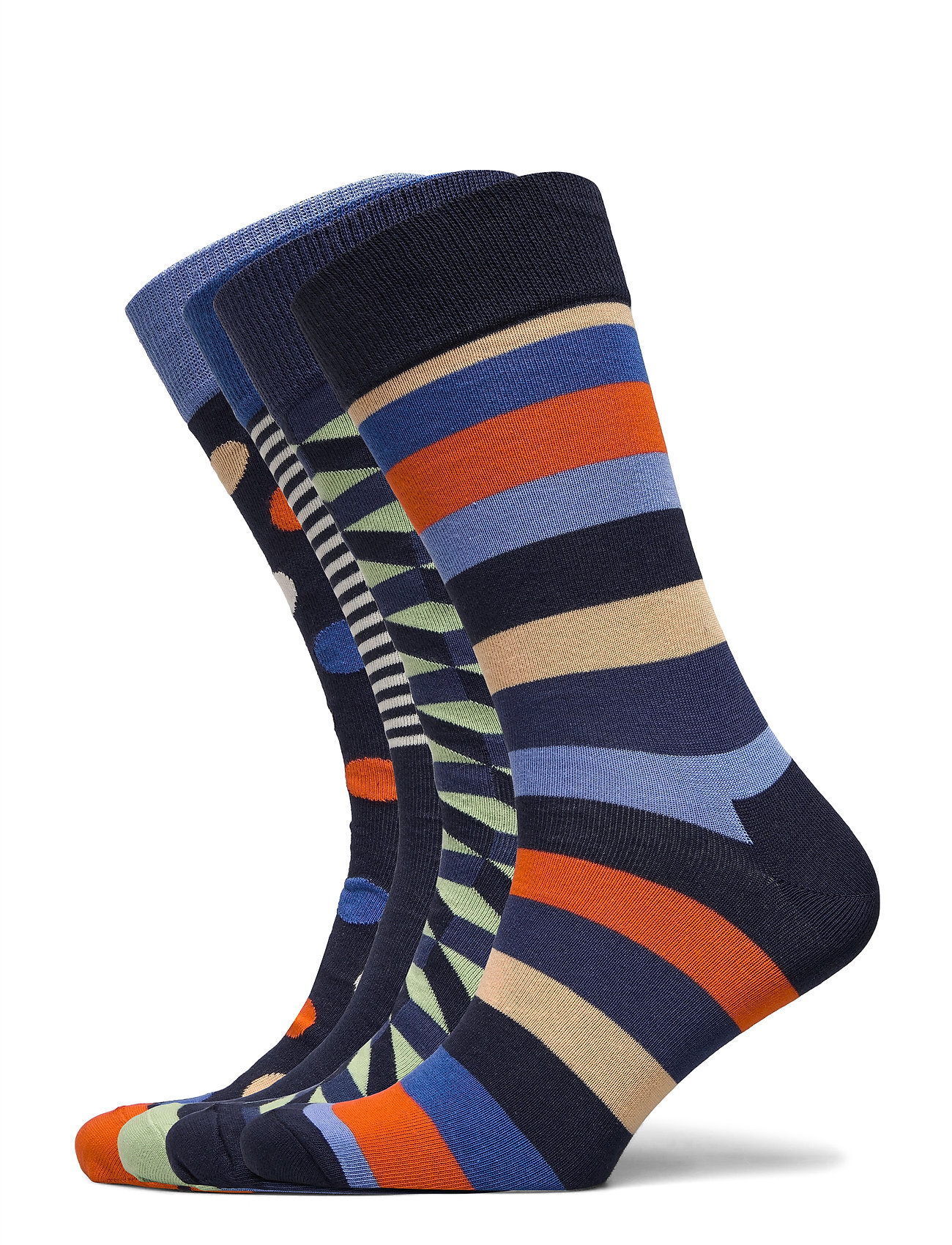 Stripe 4-Pack Gift Box Underwear Socks Regular Socks Monivärinen/Kuvioitu Happy Socks