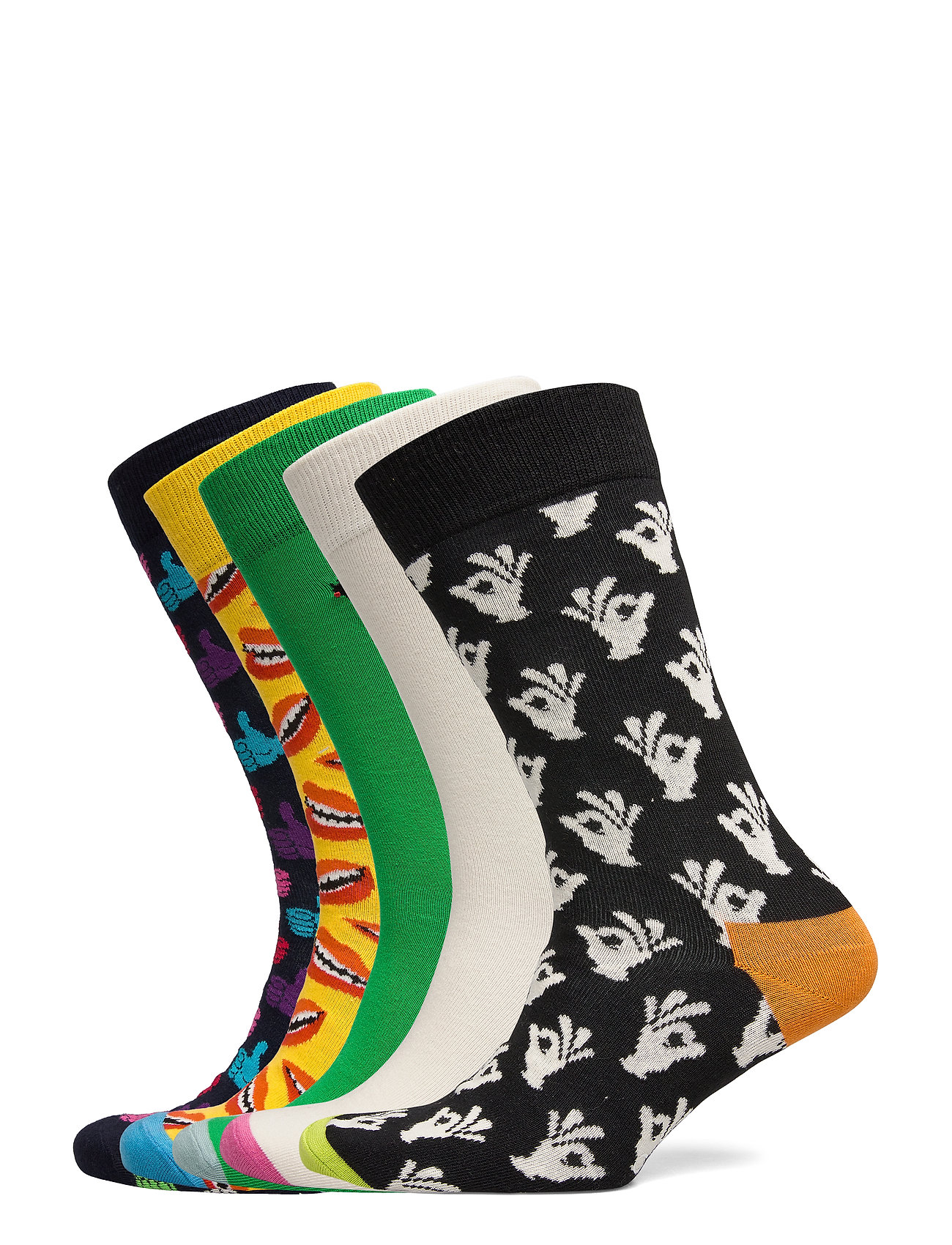 5-Pack Don´T Worry, Be Happy Socks Gift Set Underwear Socks Regular Socks Monivärinen/Kuvioitu Happy Socks