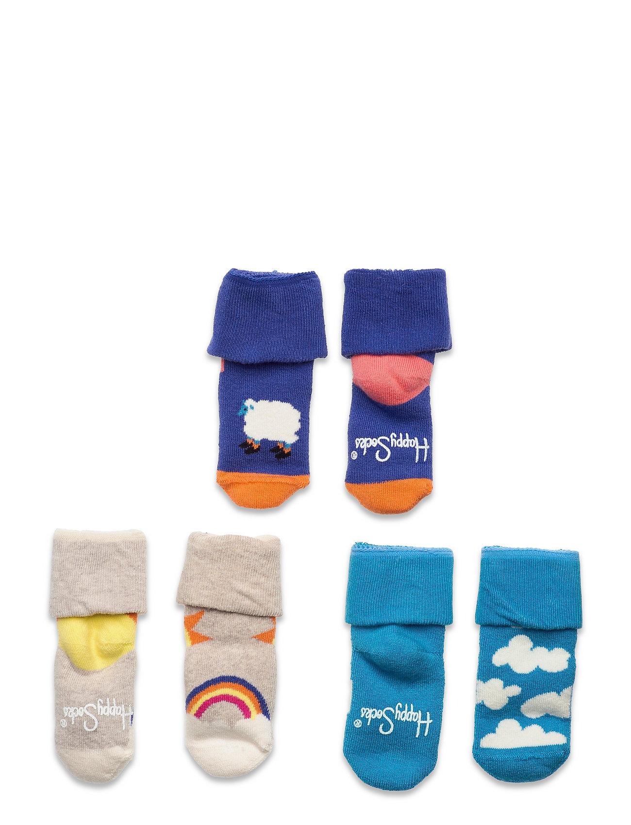 Kids Over The Clouds Terry Gift Set Socks & Tights Socks Sininen Happy Socks