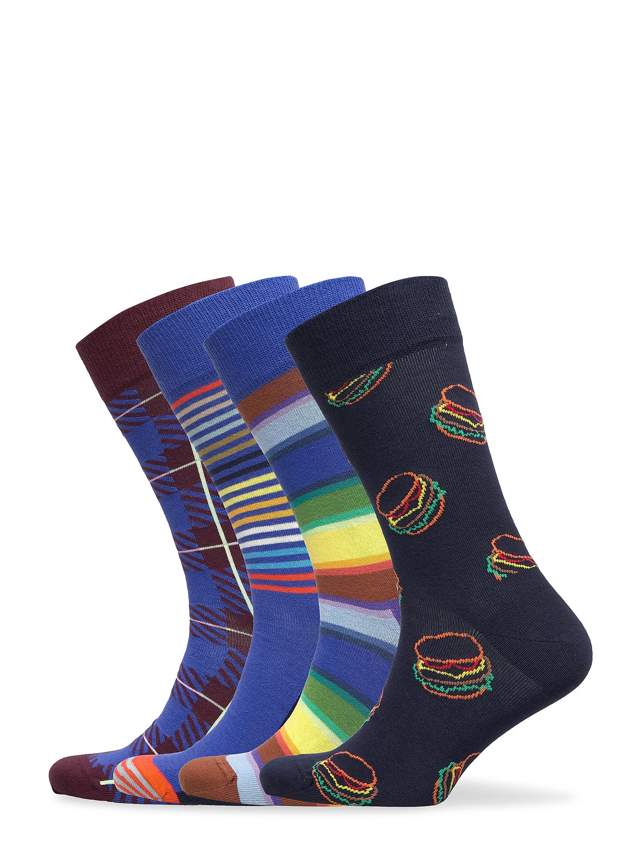4-Pack Navy Socks Gift Set Underwear Socks Regular Socks Sininen Happy Socks