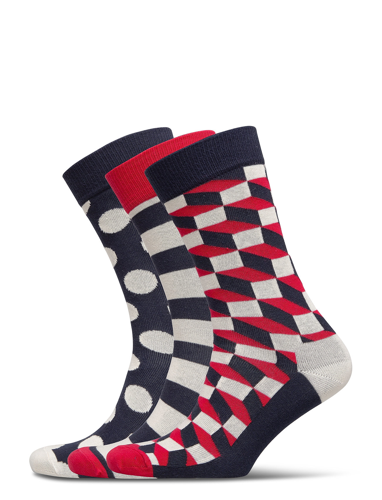 Happy Socks Kleurrijke en Leuke Sokken 4-Pack Classic Navy Socks Happy Socks Kleurrijke en Leuke Sokken 4-Pack Classic Navy Socks