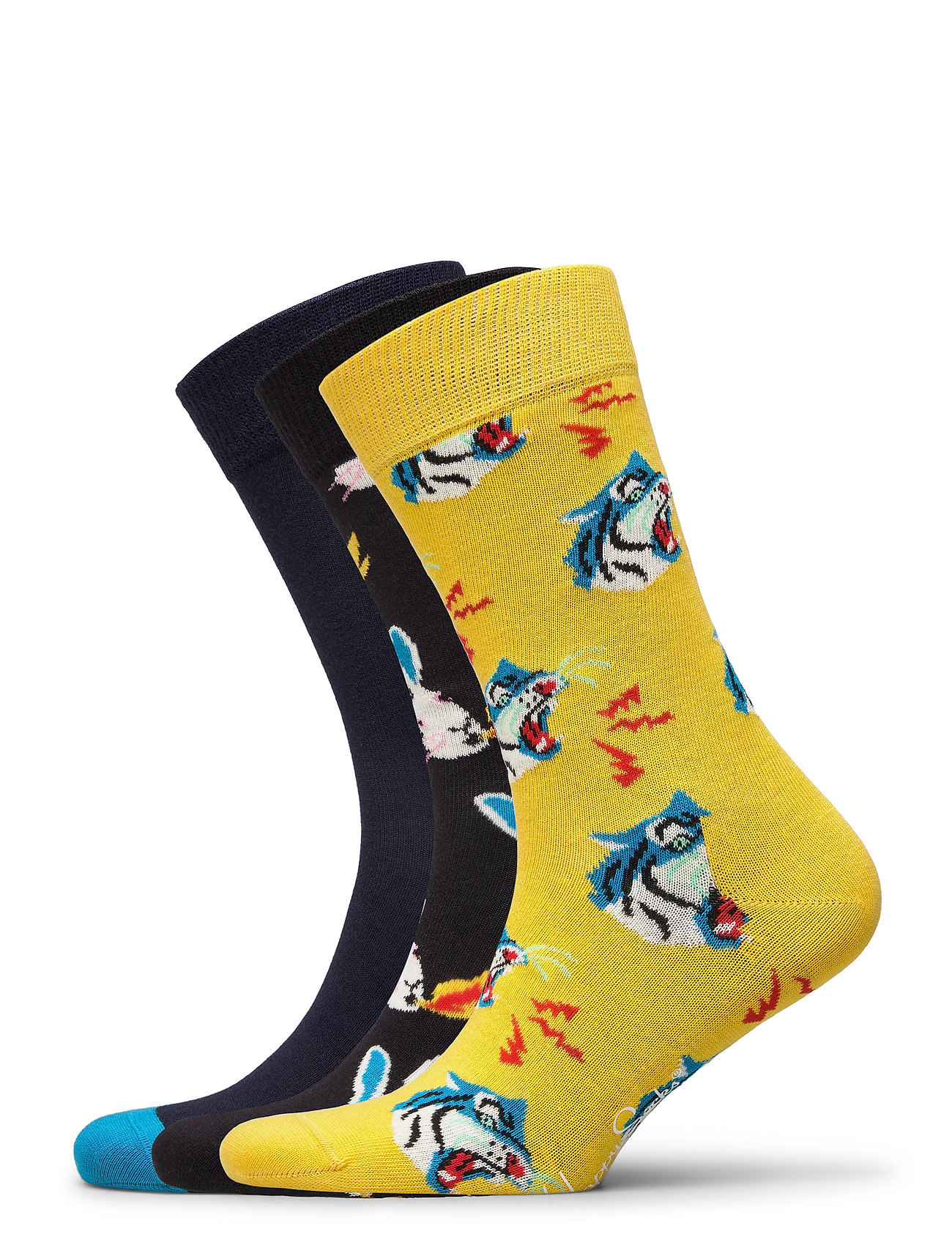 3-Pack Tiger Socks Gift Set Underwear Socks Regular Socks Monivärinen/Kuvioitu Happy Socks