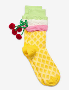 Kids Ice Cream Sock - strømper - medium yellow