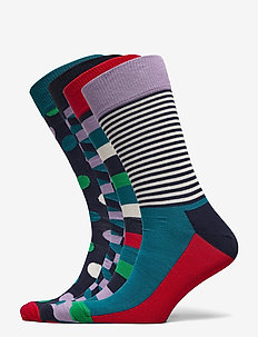 Stripe 4-Pack Gift Box - vanlige sokker - multi