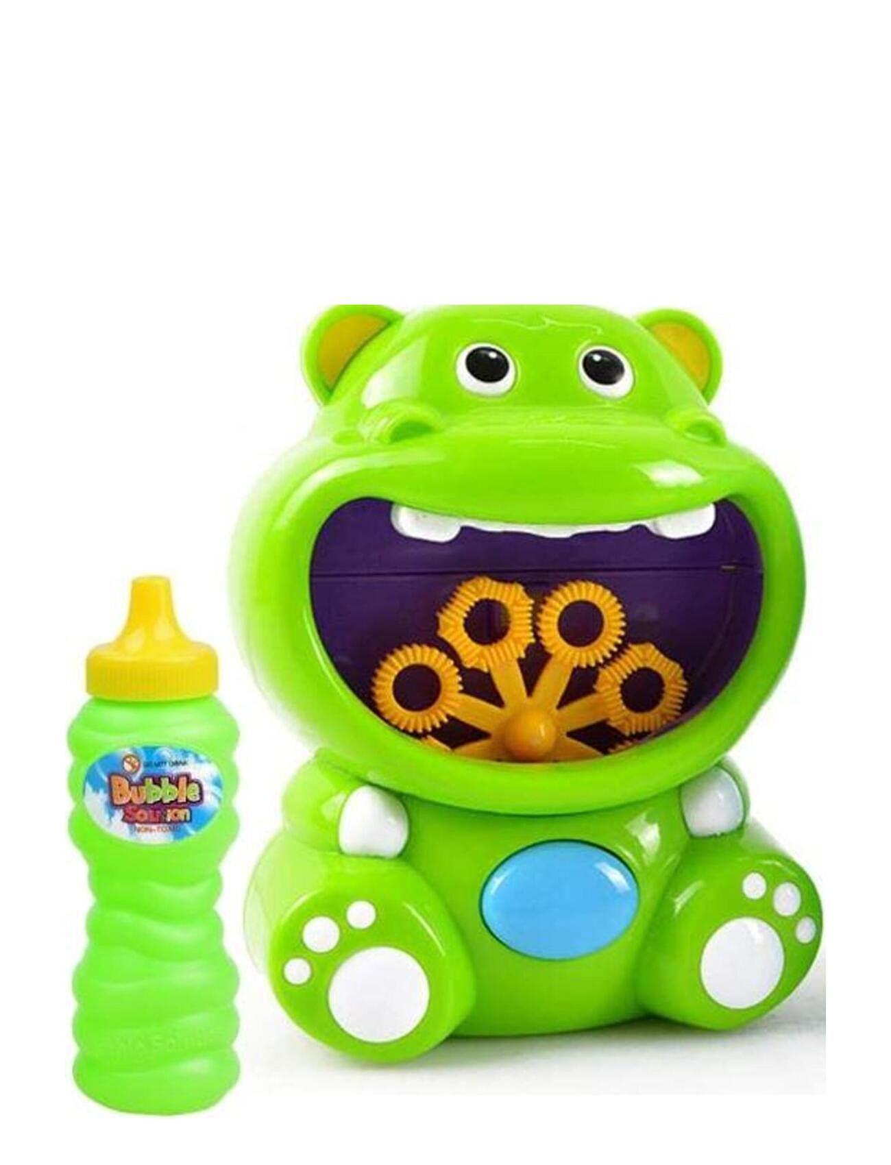 Happy Summer Hippo Bubble Machine Toys Outdoor Toys Soap Bubbles Toys Multi/patterned Happy Summer