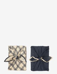 Gift wrap 2-pack - käärepaperi ja tarvikkeet - petrolium/french grid