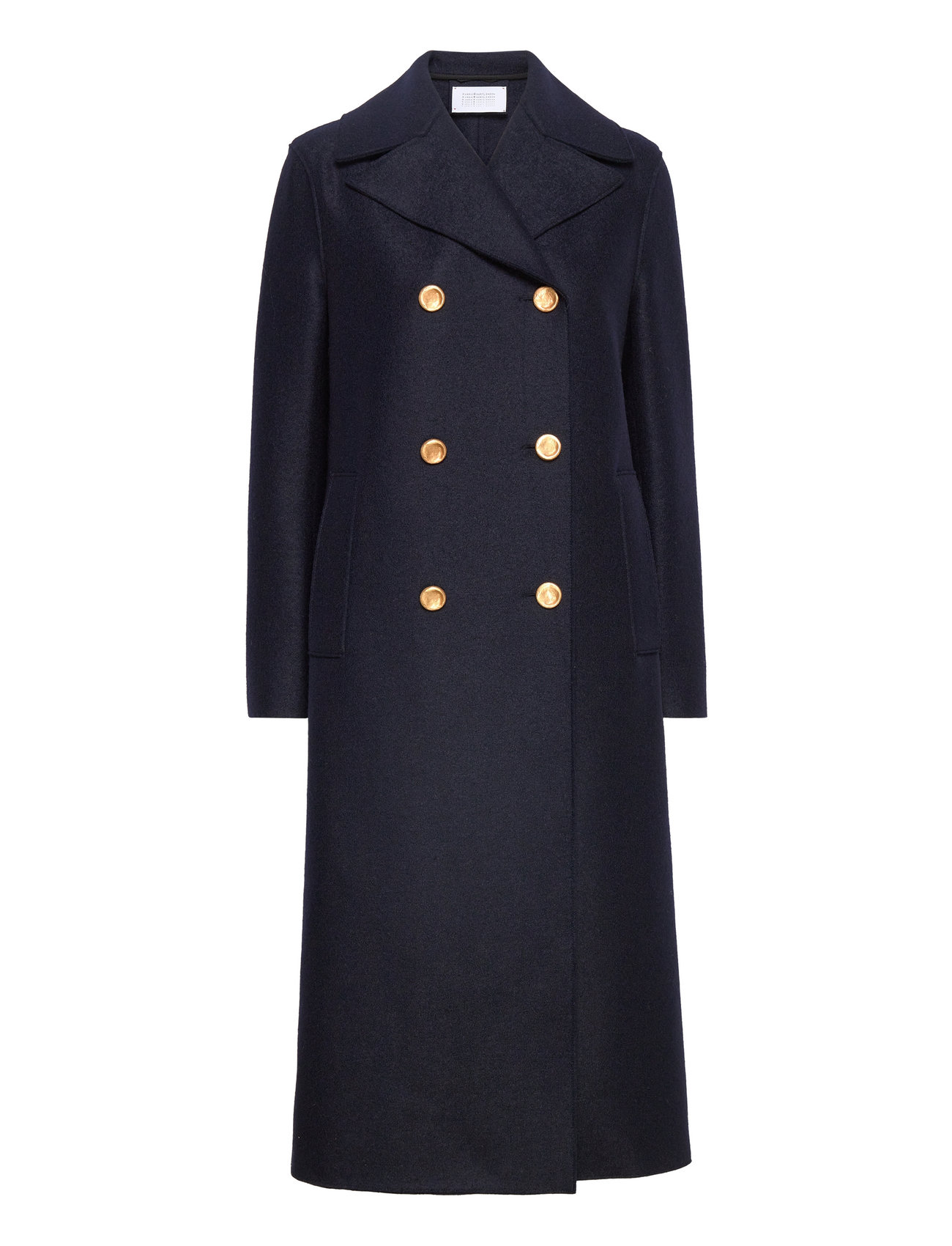 Harris Wharf London Women Military Coat With Golden Buttons Pressed
