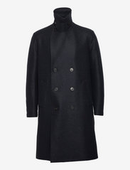 Harris Wharf London - Men Long Peacoat Pressed Wool - manteaux de laine - dark blue - 2