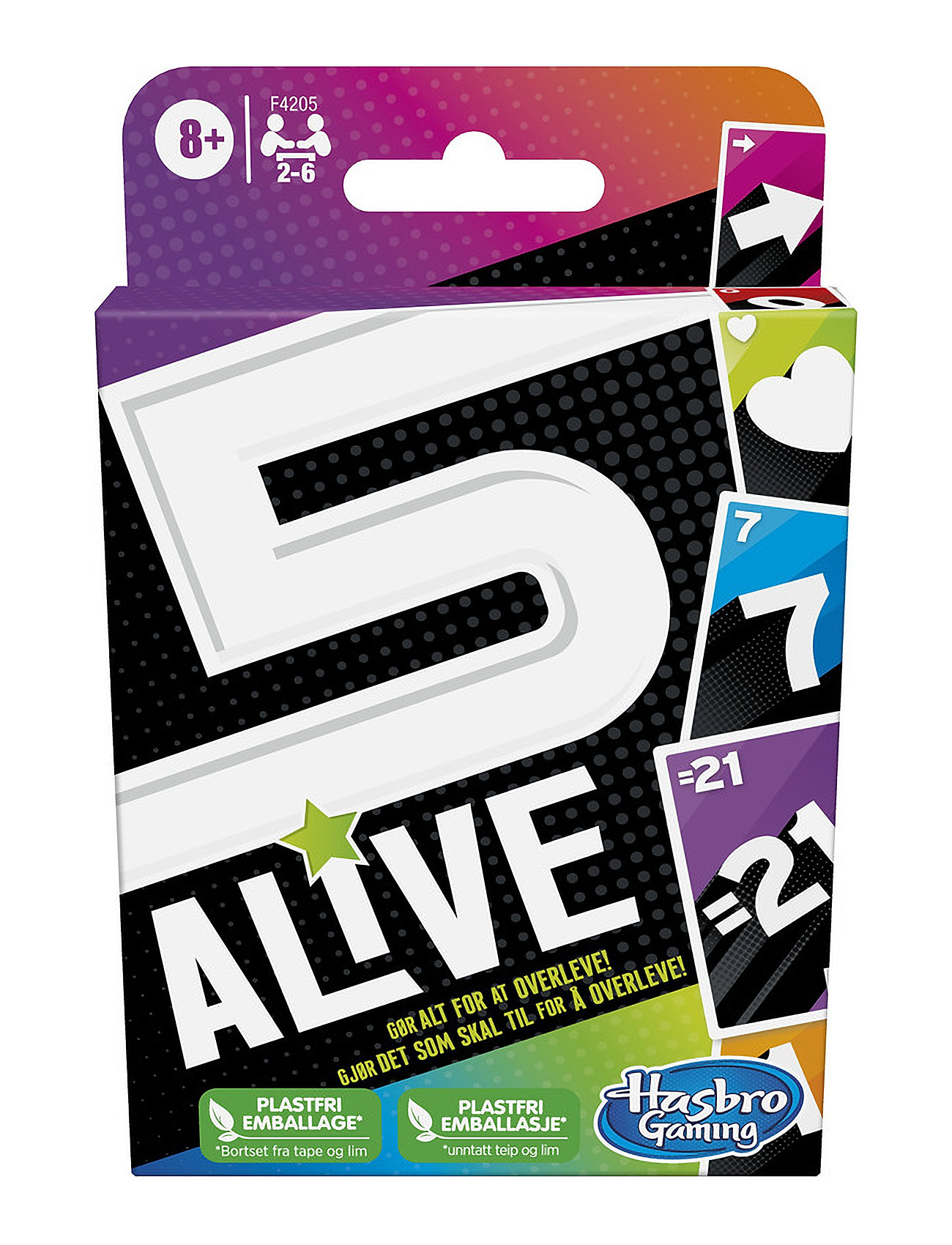 Hasbro Gaming 5 Alive Card Game, Kids Game, Fun Family Game For Ages 8 And Up, Card Game For 2 To 6 Players Multi/patterned