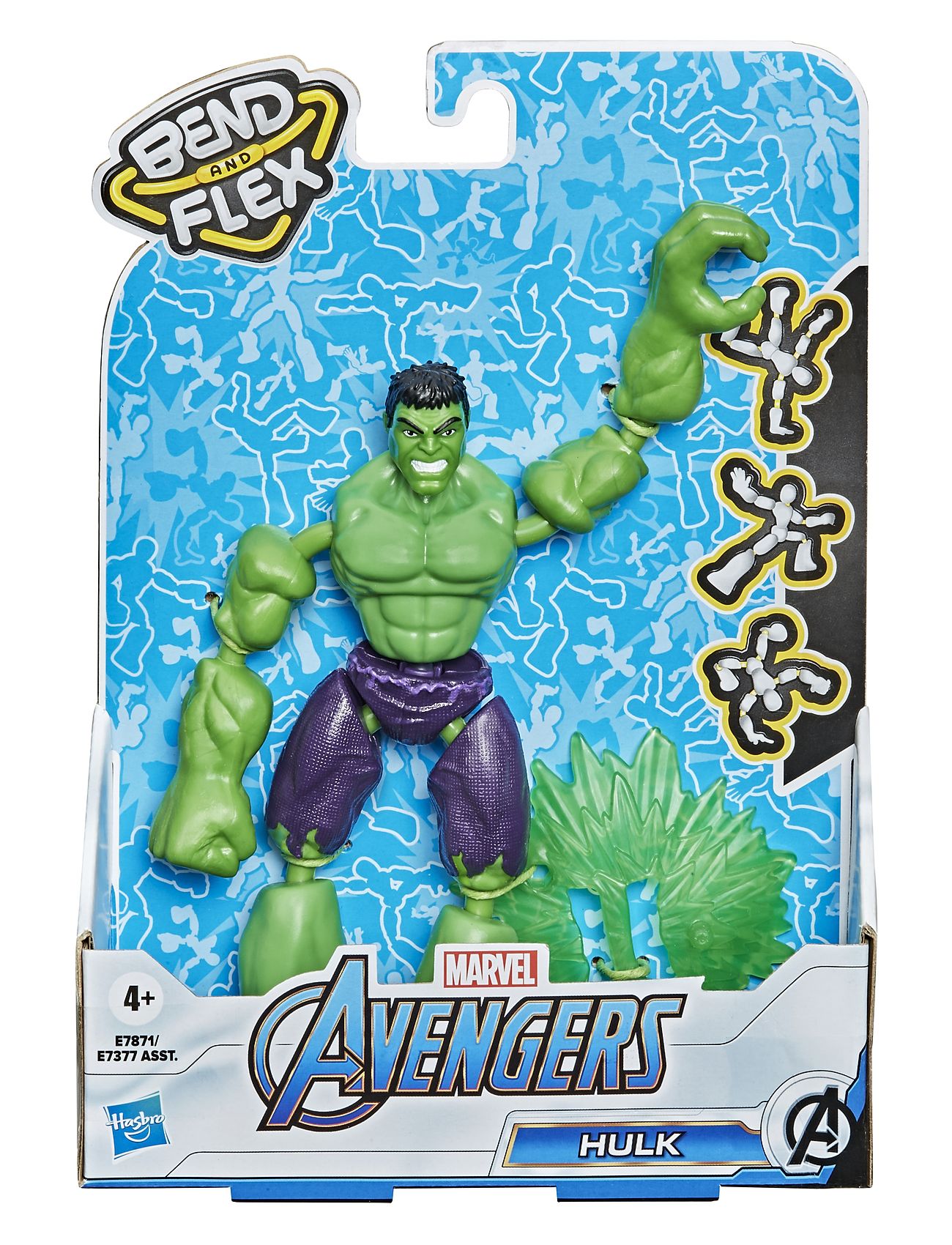 Marvel "Marvel Avengers Bend And Flex Hulk Toys Playsets & Action Figures Khaki Green Marvel"