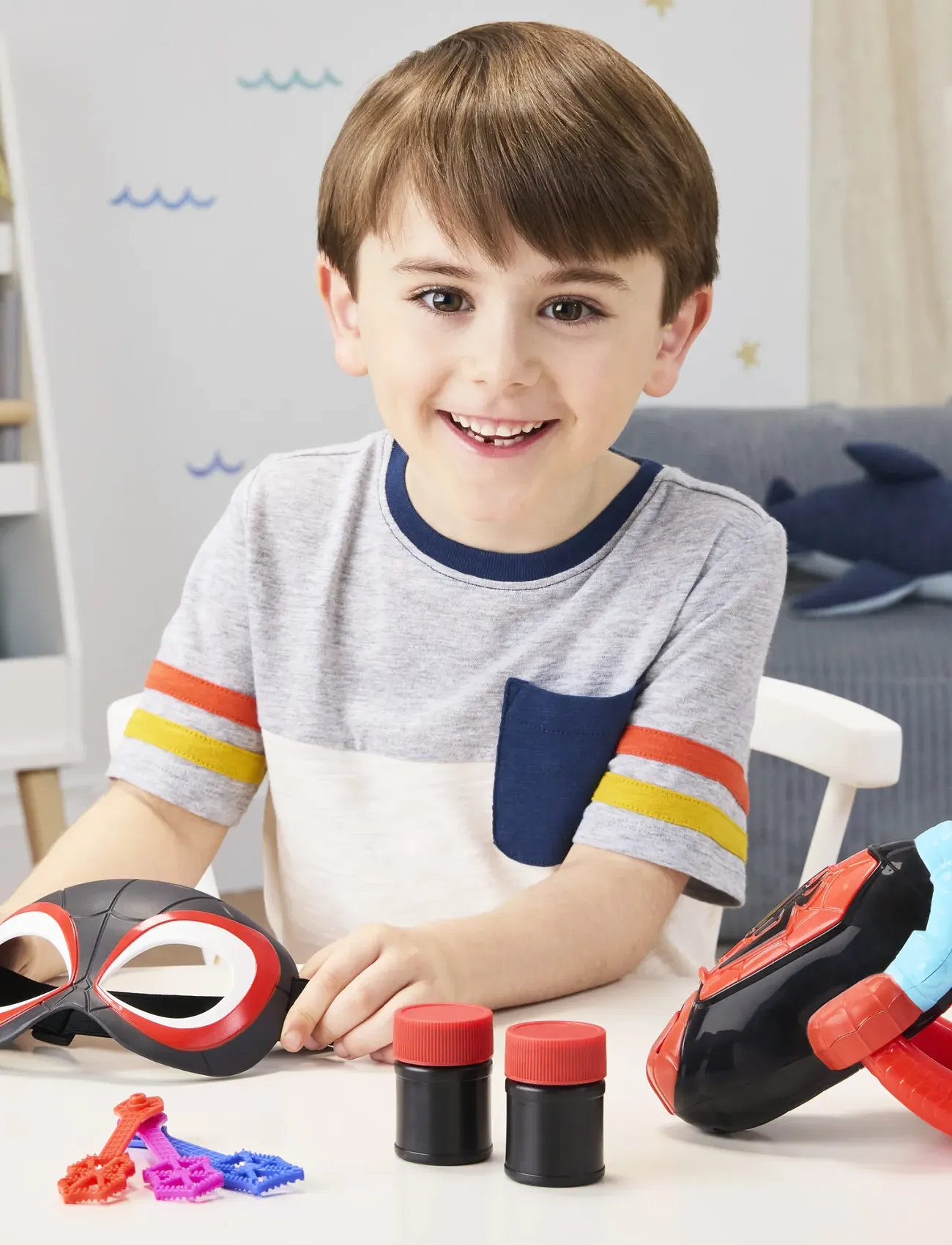 Marvel Marvels Spidey Och Hans Fantastiska Vänner Water-Webs, Miles ”Spin” Morales-Bubbelkastare, One Size, Multi/patterned, Legetøj > Electronic & Me