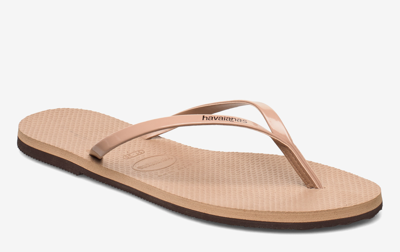 havaianas metallic rose gold