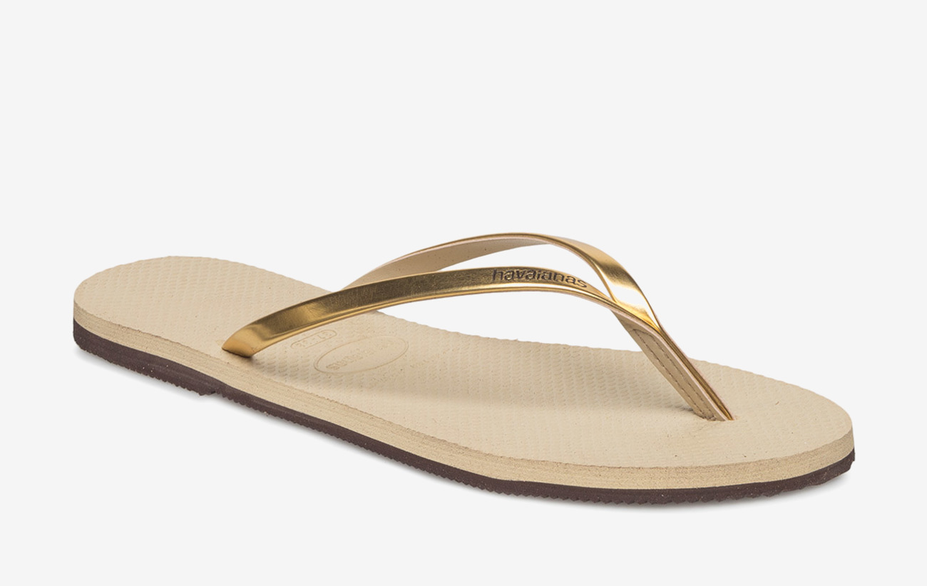 havaianas you metallic gold