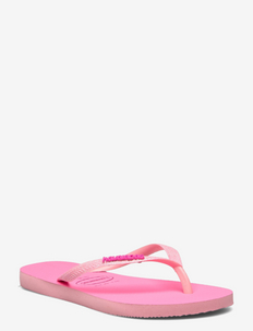 Slim Glitter Neon - flip flop iešļūcenes - macaron pink 5217