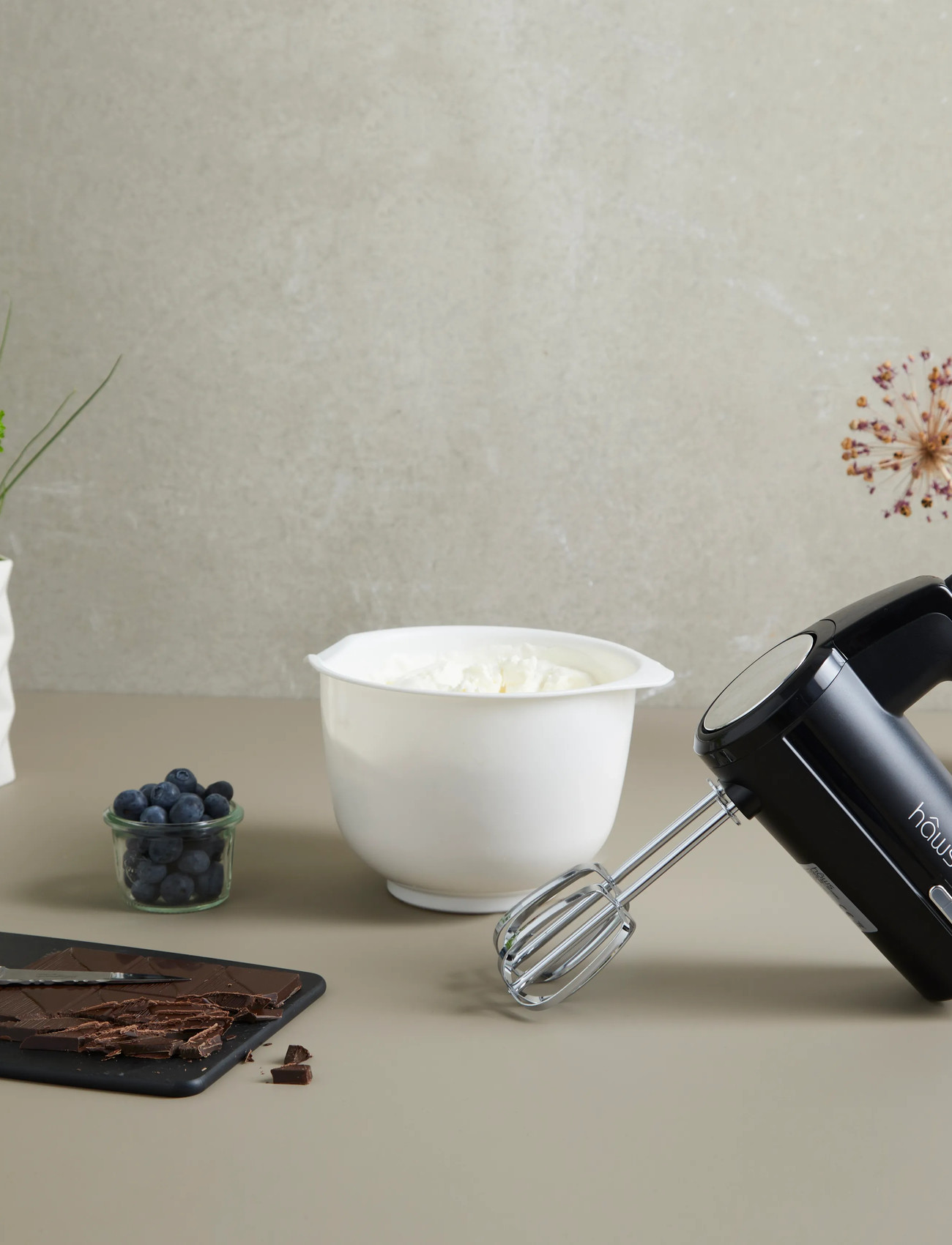 Hâws Hâws Hm80 Alrø Cordless Hand Mixer, 80 W, Black, Køkkenmaskiner > Mixere Og Blendere, Unisex