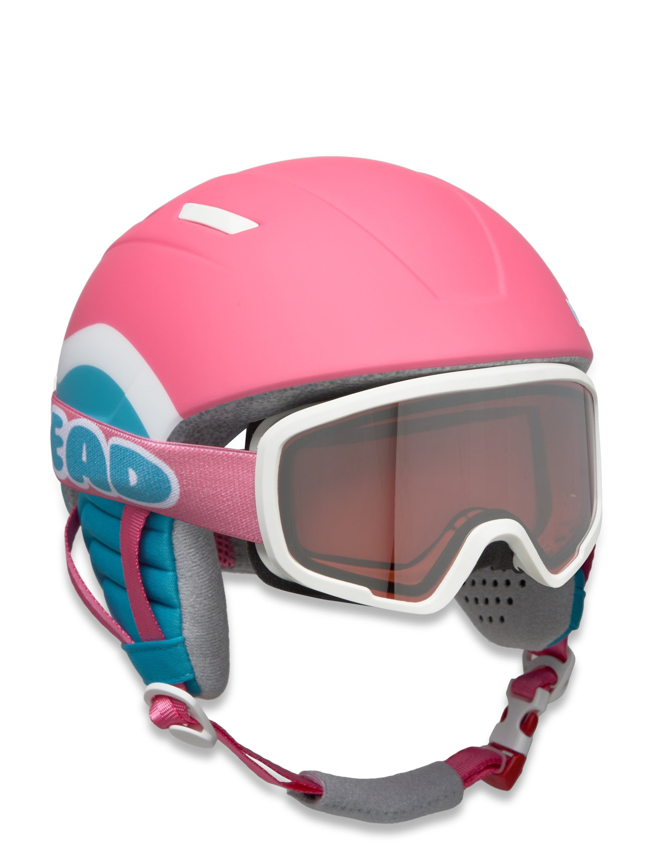 Maja Junior Helmtes & Goggle Set Pink Head