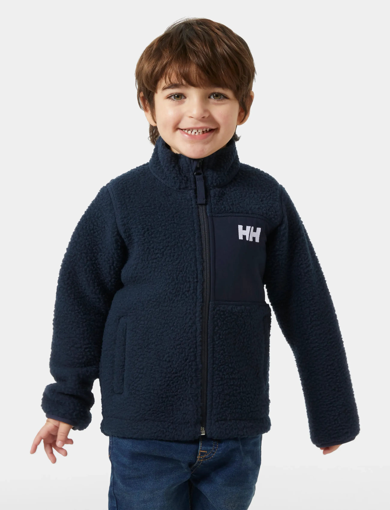 Helly Hansen K Champ Pile Jacket 2.0, 98, Navy, Yderbeklædning Af Fleece > Fleecejakker, Børn