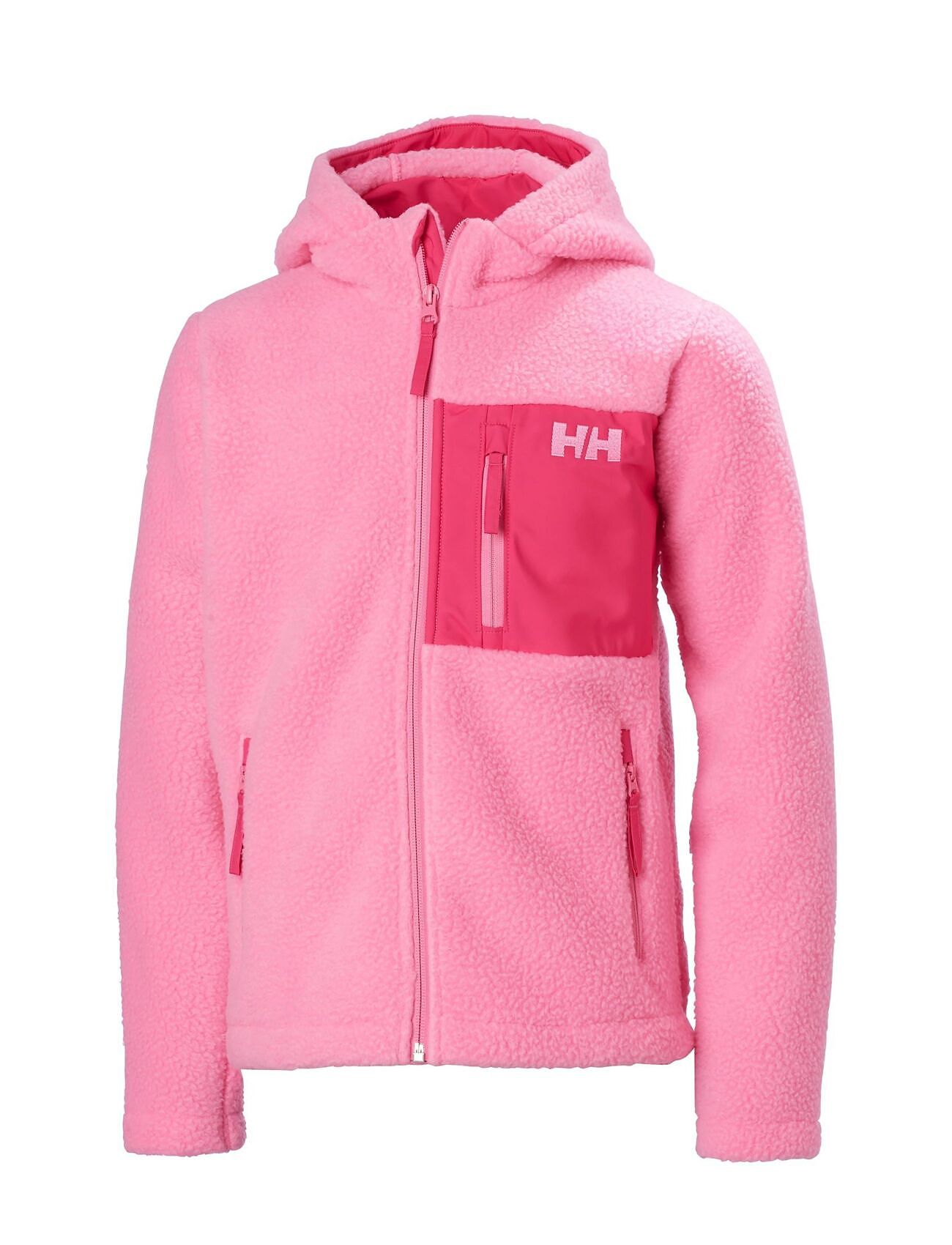 Jr Champ Pile Jacket Outerwear Fleece Outerwear Fleece Jackets Pink Helly Hansen