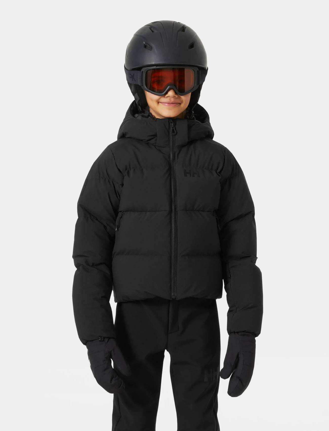 Helly Hansen Jr Nora Short Puffy Jacket, 146, Black, Jakker Og Frakker > Puffer Og Vatterede, Børn