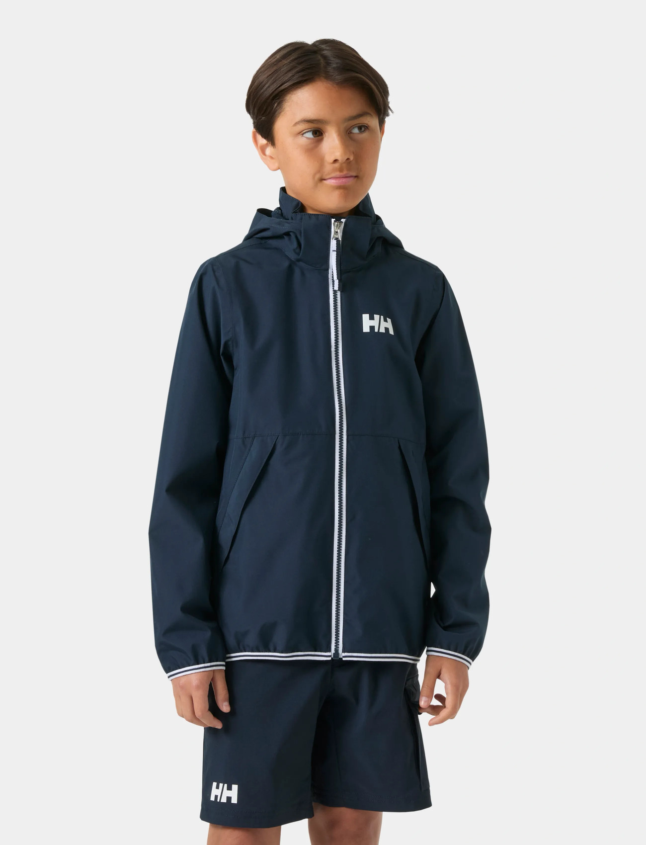 Helly Hansen Jr Koster Rain Jacke, 152, Navy, Regntøj > Jakker, Børn