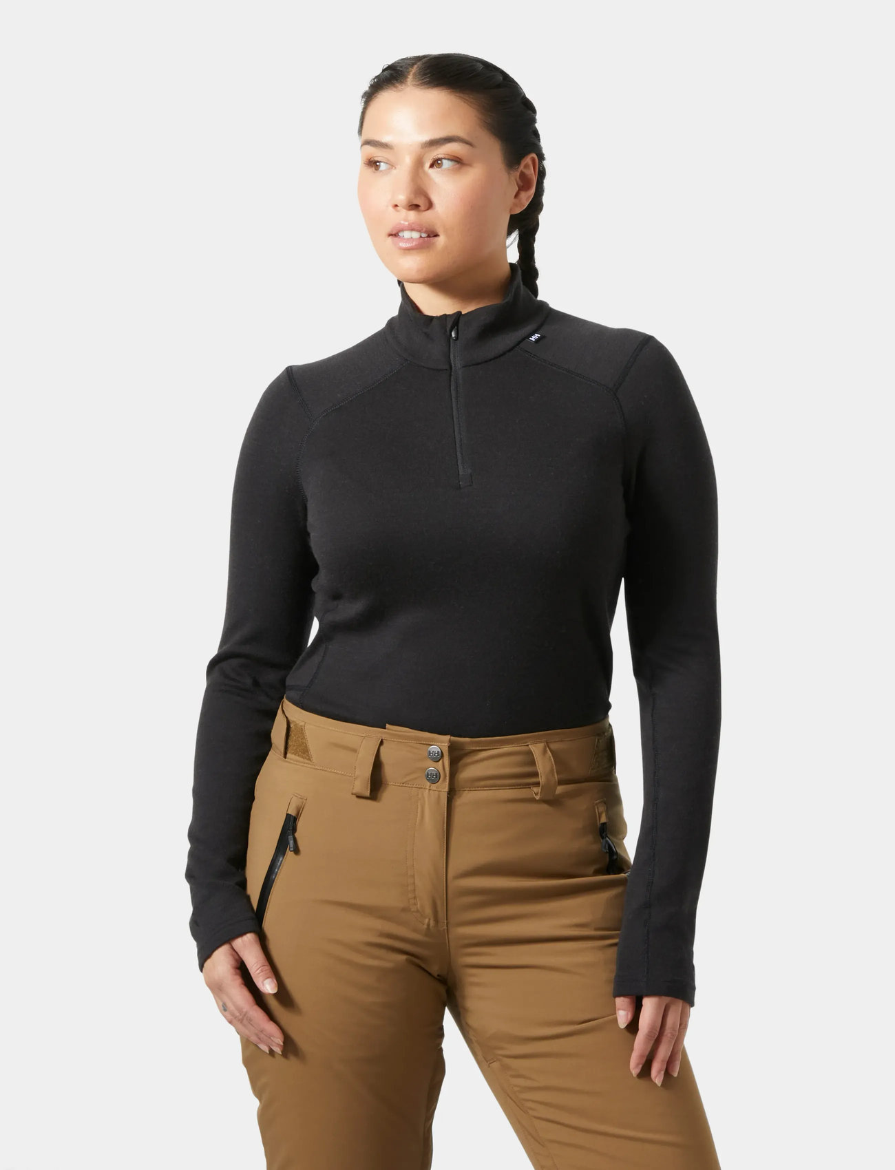 Helly Hansen W Lifa Merino Midw 1/2 Zip, L, Black, Sport > Base Layer Overdele, Dame