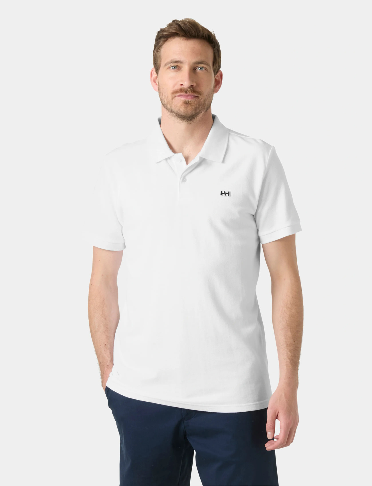 Helly Hansen Hudson Polo, L, White, Sport Polos > Sport Short-sleeved Polos, Herre