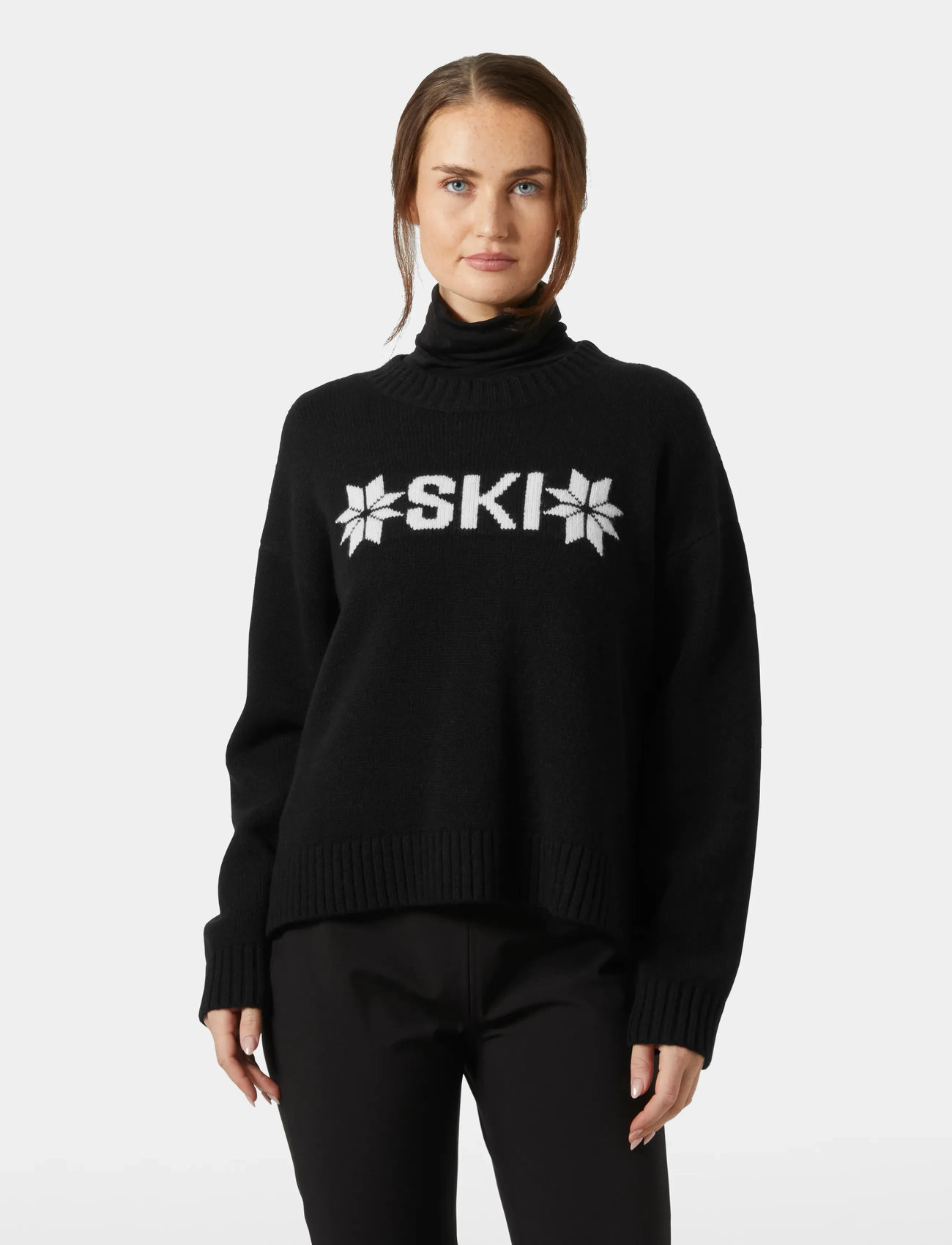 Helly Hansen W Bliss Ski Knit Sweater, L, Black, Sport Sweatshirts & Hoodies > Sport Knitwear, Dame