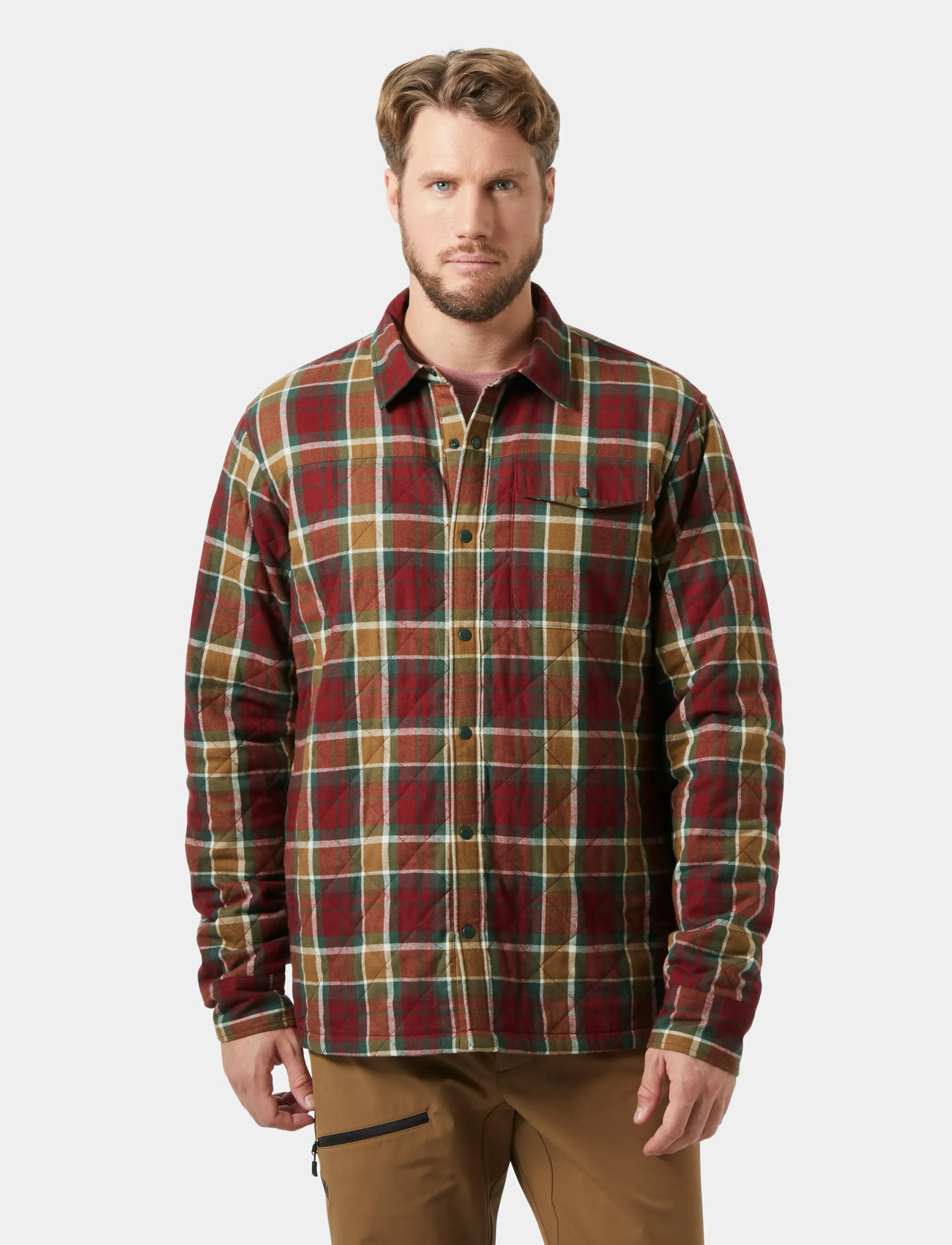 Helly Hansen Isfjord Insulated Shacket, XL, Burgundy, Sport Jackets > Sport Outdoor Jackets, Herre