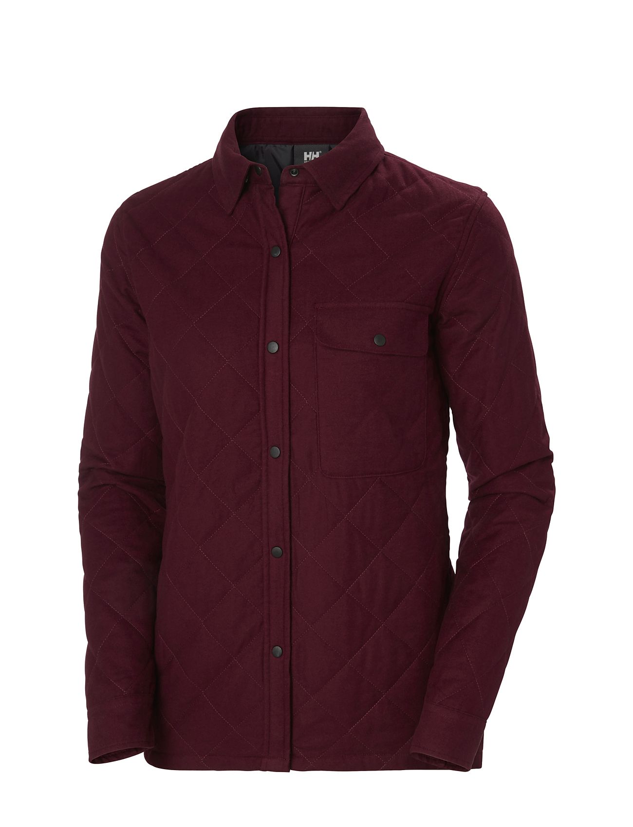 W Isfjord Insulated Shacket Burgundy Helly Hansen