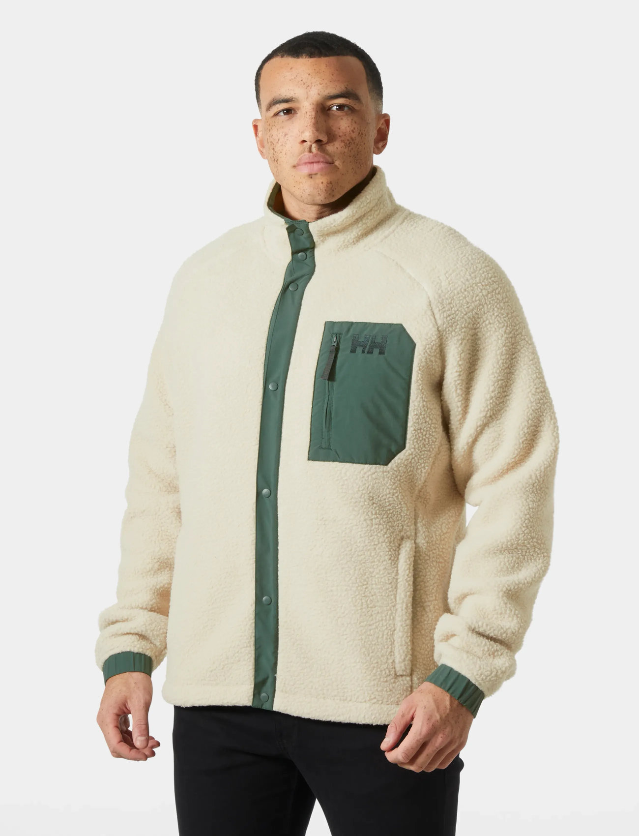 Helly Hansen Panorama Pile Snap, L, Cream, Men Sports Clothes > Sport Fleeces & Midlayers, Herre