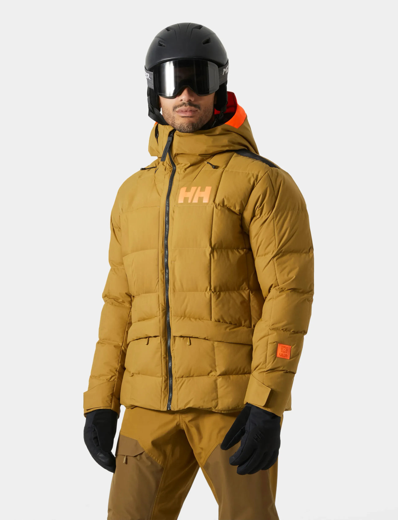 Helly Hansen Emiko Ridable Puffy Jacket, M, Brown, Sport Jackets > Sport Ski Jackets, Herre