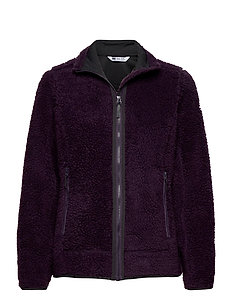 wine colored fleece jacket