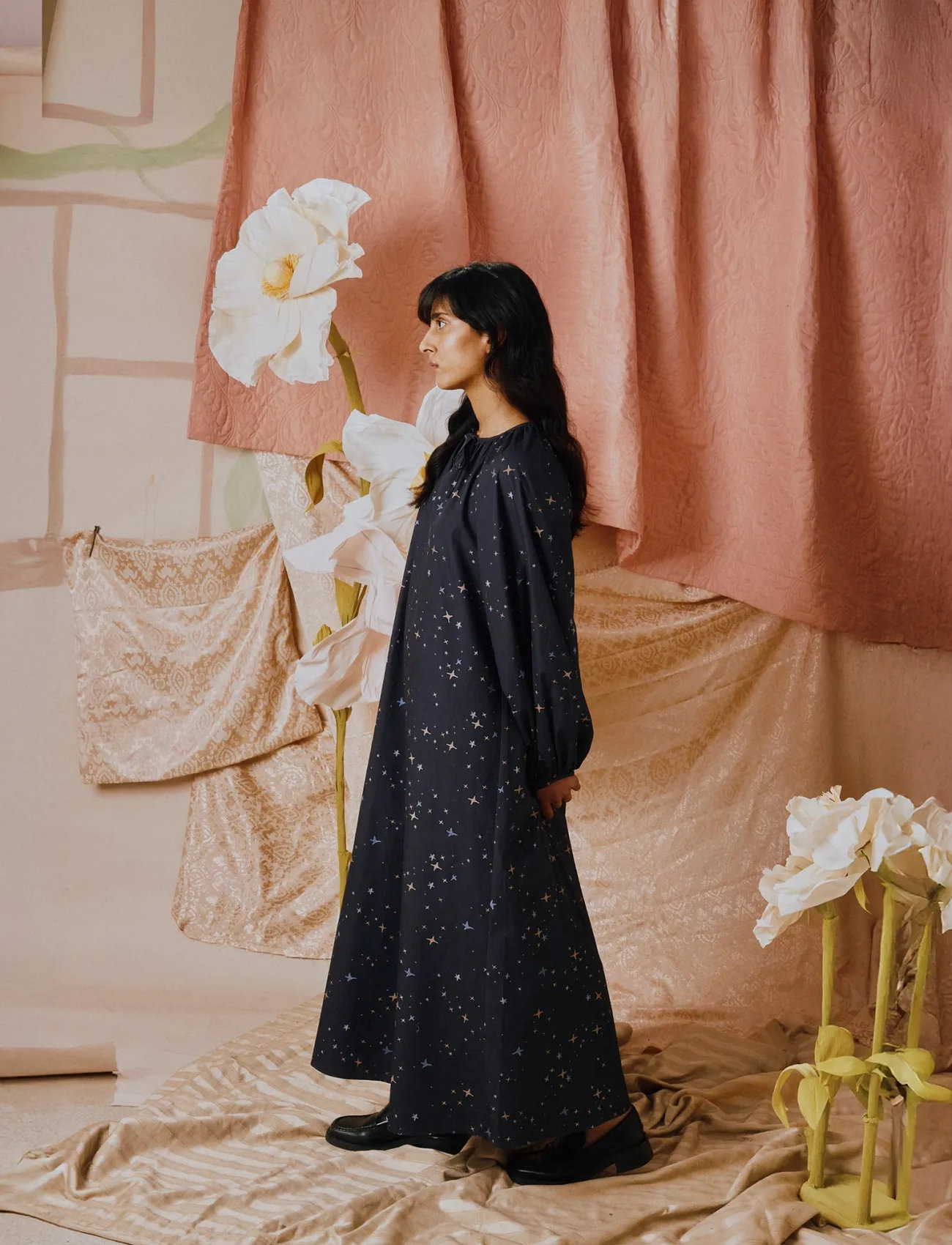 Helmstedt Celine Dress, M, Navy, Kjoler > Knælange Og Midi, Dame