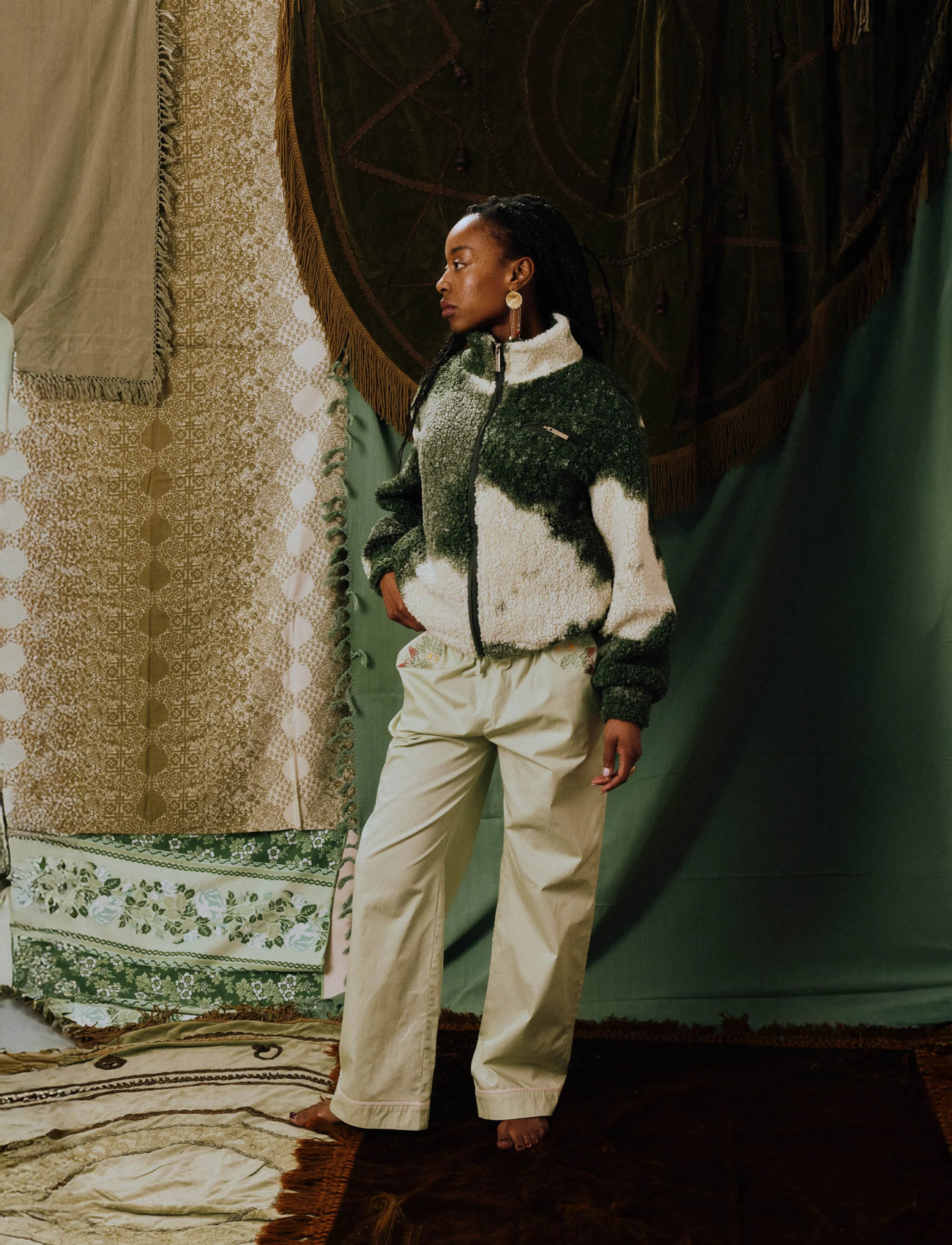 Helmstedt Safiya Fleece Jacket, XL, Green, Sweatshirts & Hættetrøjer > Fleeces & Midlayers, Dame
