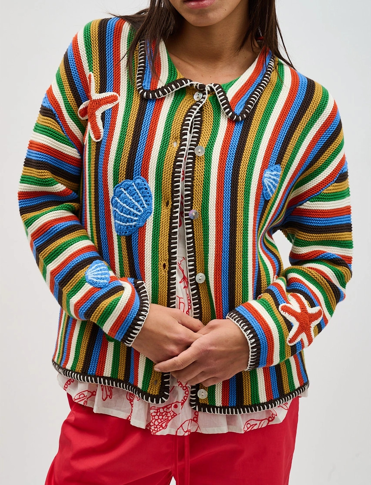 Helmstedt Lara Cardigan, S, Multi/patterned, Strik > Cardigans, Dame
