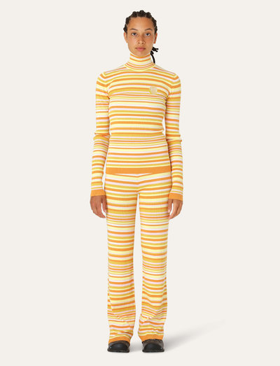 Awa Pants - leveälahkeiset housut - yellow stripes