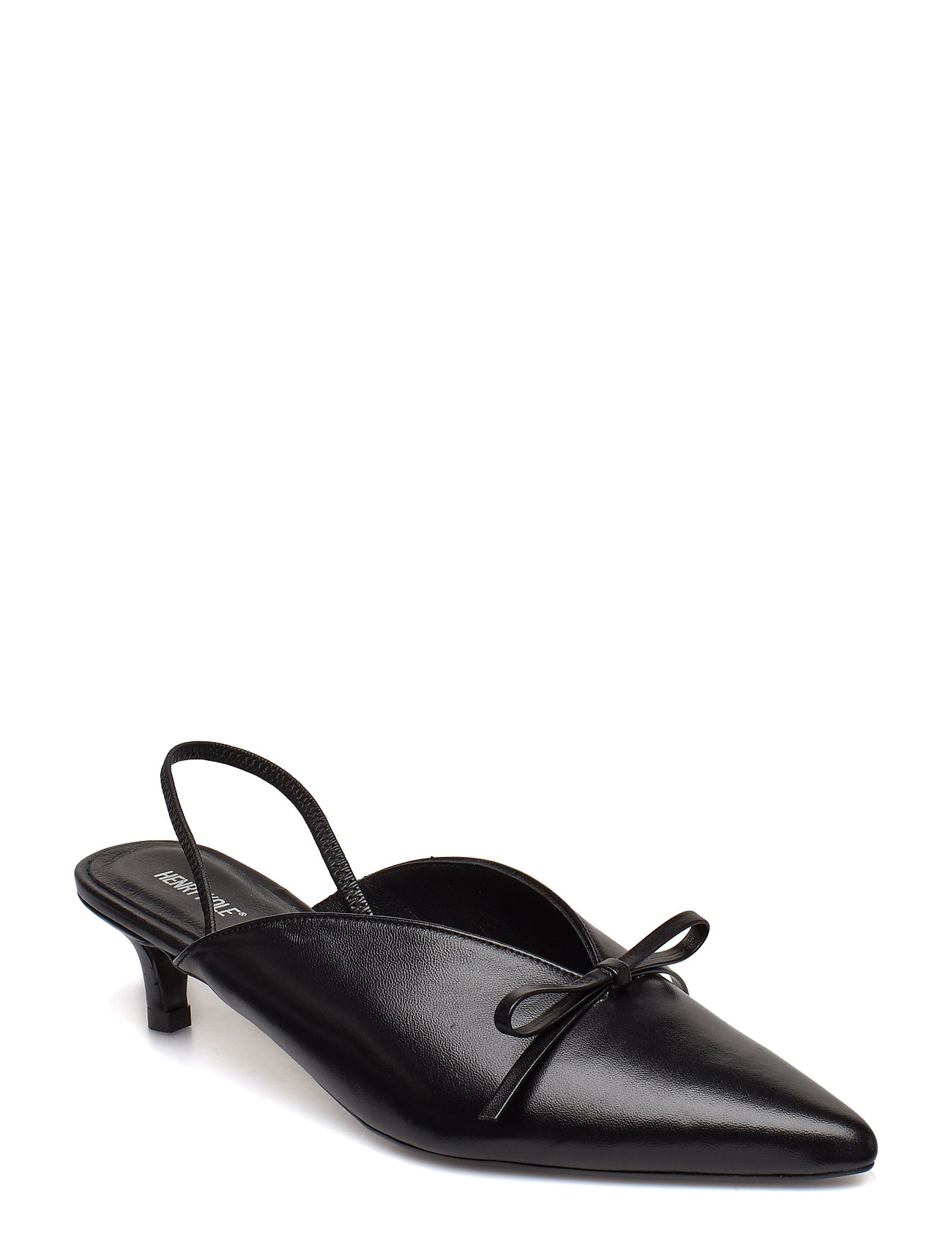Amelie Leather Black Schoenen Met Hakken Pumps Slingbacks Zwart Henry Kole henry kole kopen in de aanbieding