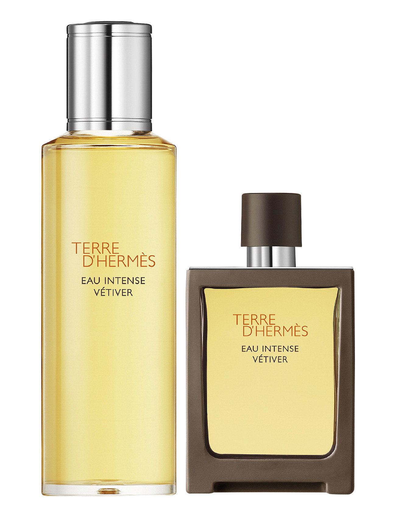 Terre D'hermès Eau Intense Vétiver Refillable + Refill Edp 30 Ml + 125 Ml Beauty Men All Sets Nude HERMÈS