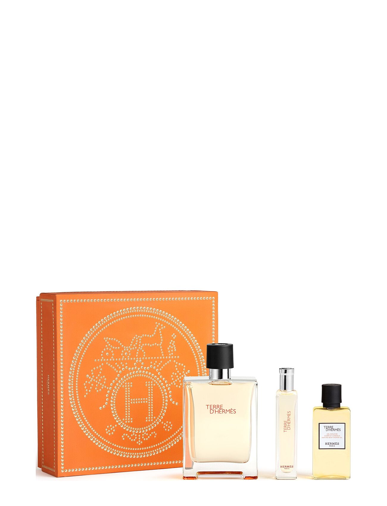 Terre D'hermès Edt Set 100Ml + 15Ml + Hbsg 40Ml Feh24 Beauty Men All Sets Nude HERMÈS