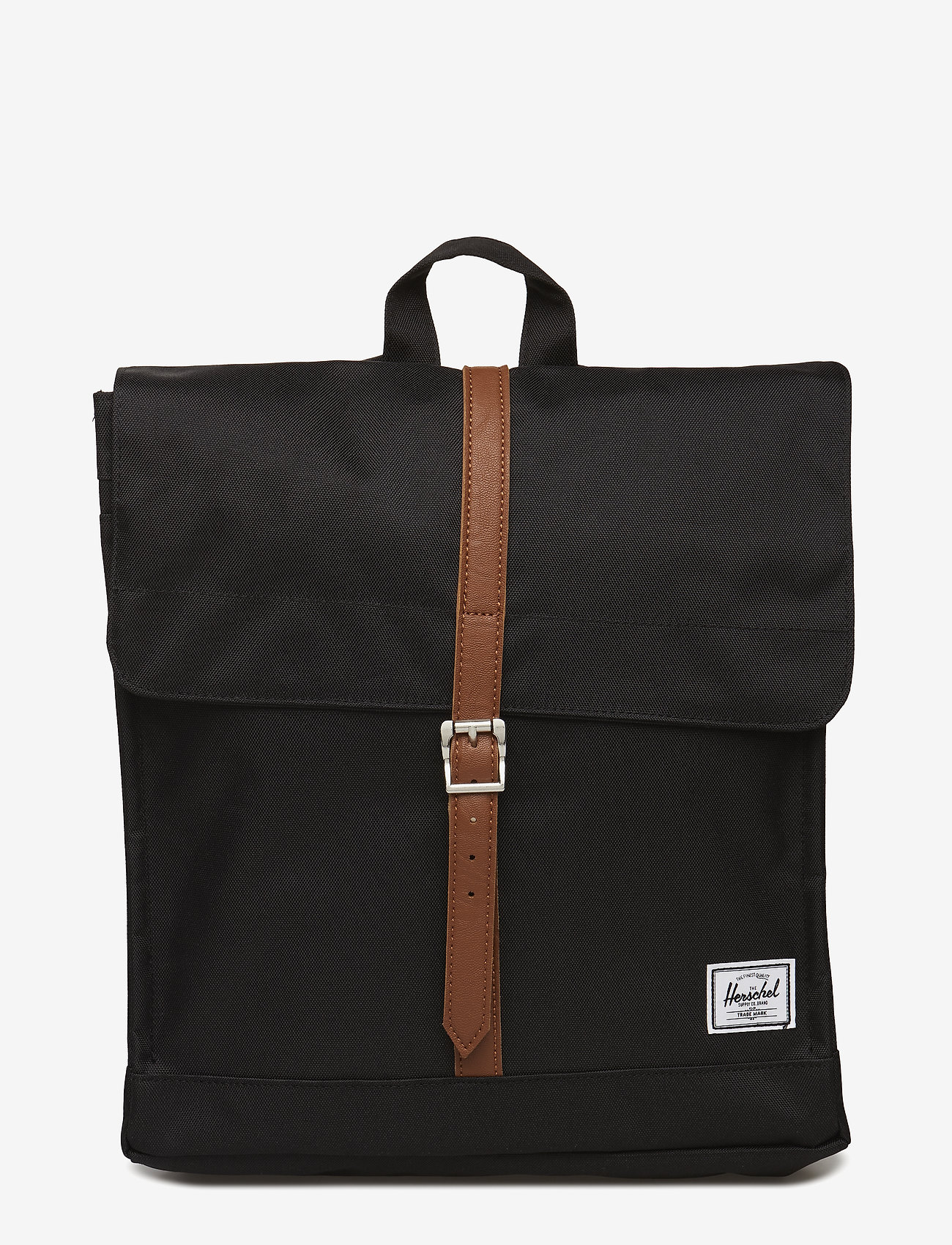 Herschel - City Mid Volume - bags - black/tan synthetic leather - 0